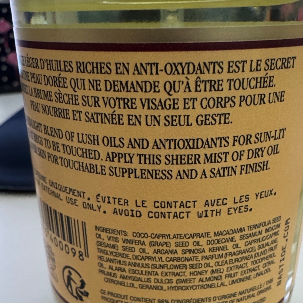Bastide Huile Seche Epatante Dry Oil Mist - 3.3oz NWT - Picture 6 of 6